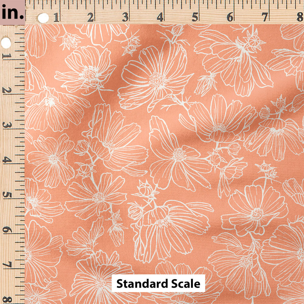 Ruler Scale for Summertime Floral (Shell Coral) by Hufton Studio